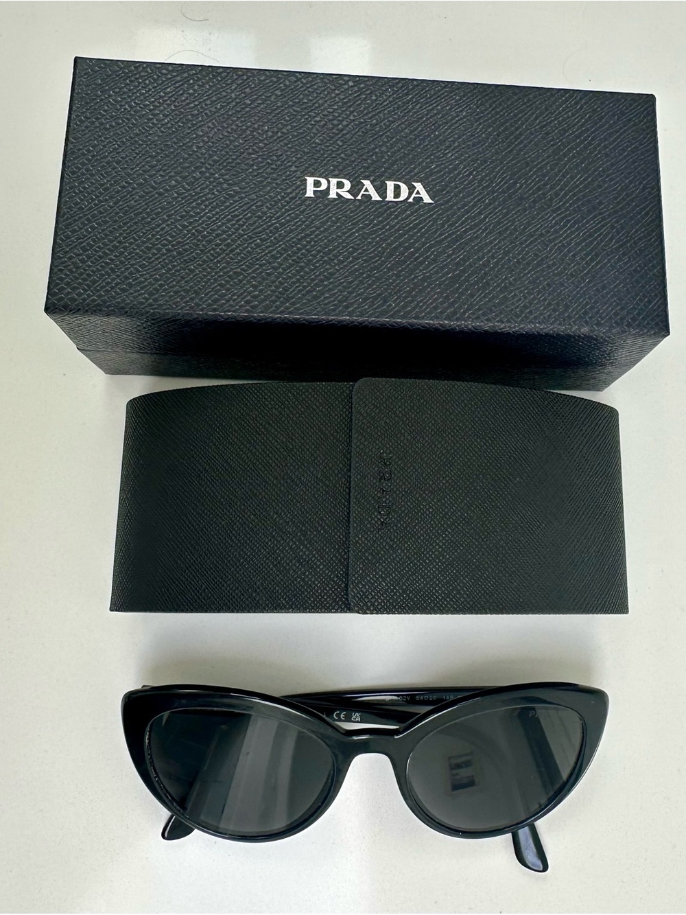 Prada Black Cat-Eye Women's Sunglasses